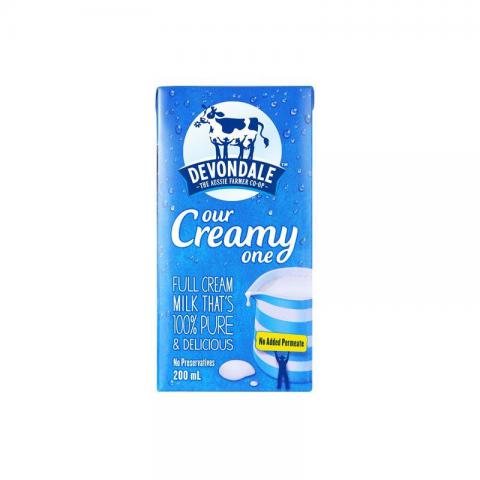 德运（Devondale）全脂纯牛奶 200ml*24盒 进口牛奶 学生牛奶 澳大利亚